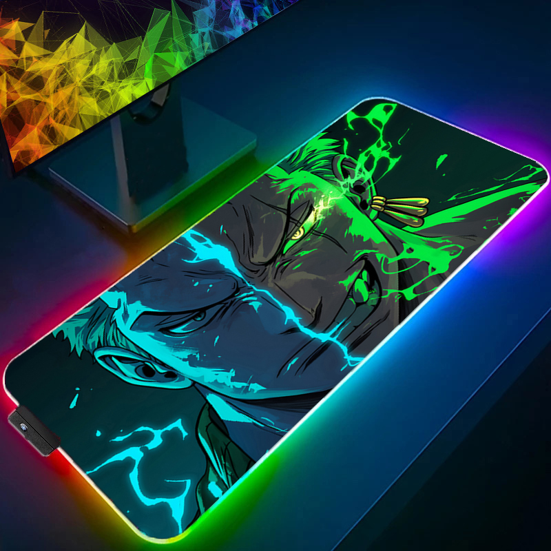 Esports Gaming Mice - 원피스 조로 마우스 패드 RGB 게임
