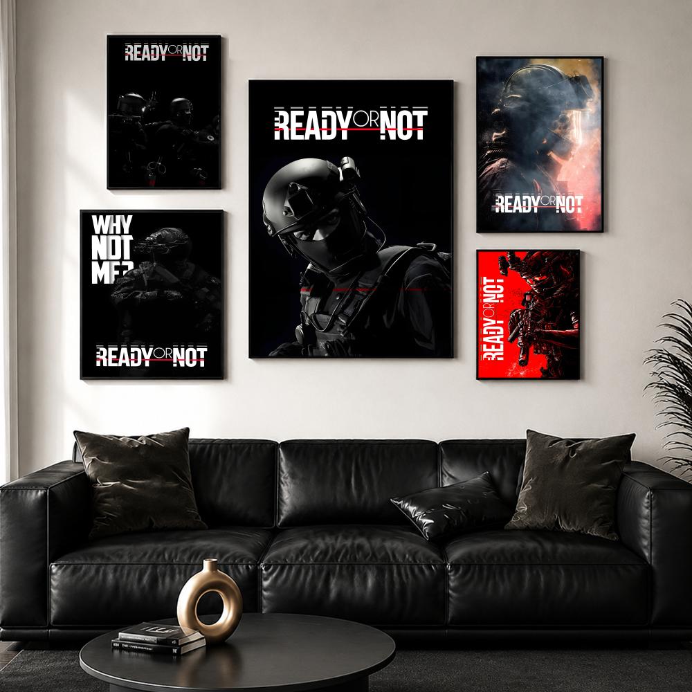 R-Ready 또는 N-NotS 포스터 HD 벽 장식  - Esports And Gaming Lounge 리뷰 및 가격
