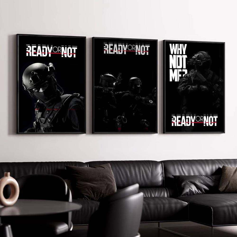 R-Ready 또는 N-NotS 포스터 HD 벽 장식  - Esports And Gaming Lounge 리뷰 및 가격