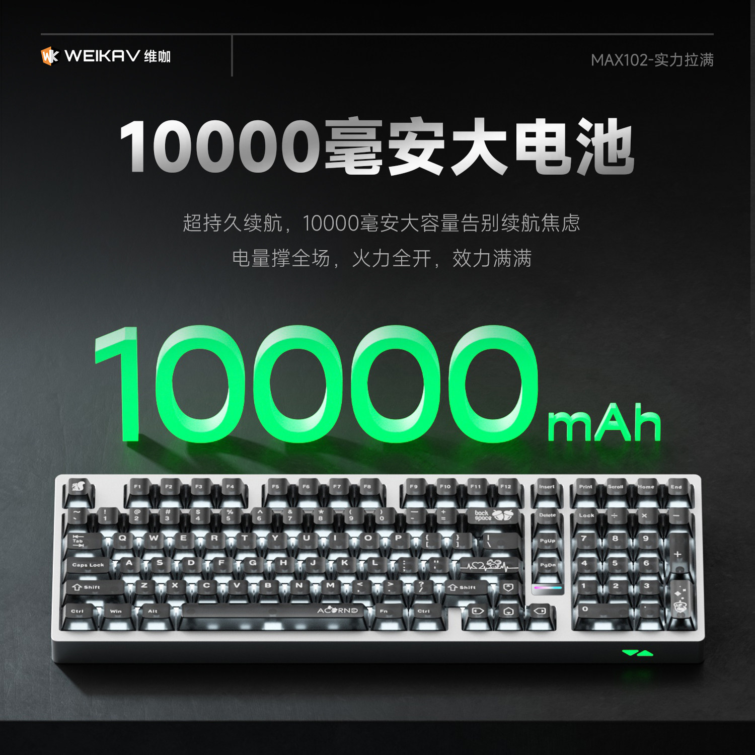 Weika Max102 알루미늄 케이스 무선 기계식 키 - Esports Pc Gaming 리뷰 및 가격
